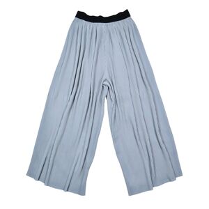 Zara Pallazo Pants Size XS Blue Elastic Waist Wide Leg Pull On